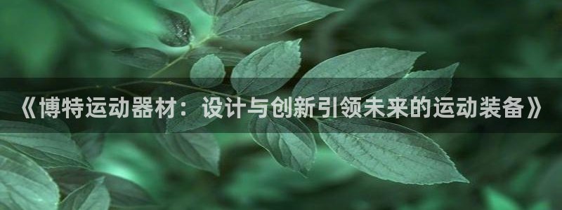 凯捷体育平台注册要钱吗是真的吗：《博特运动器材：设计