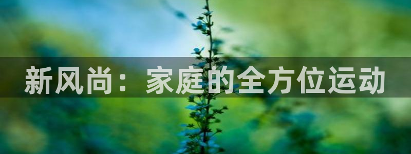 凯捷体育注册：新风尚：家庭的全方位运动